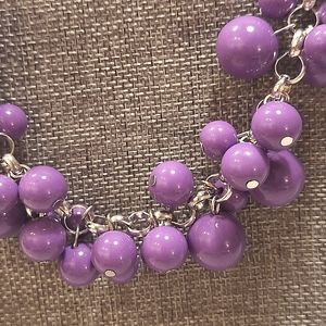 Purple Necklace and Earrings set